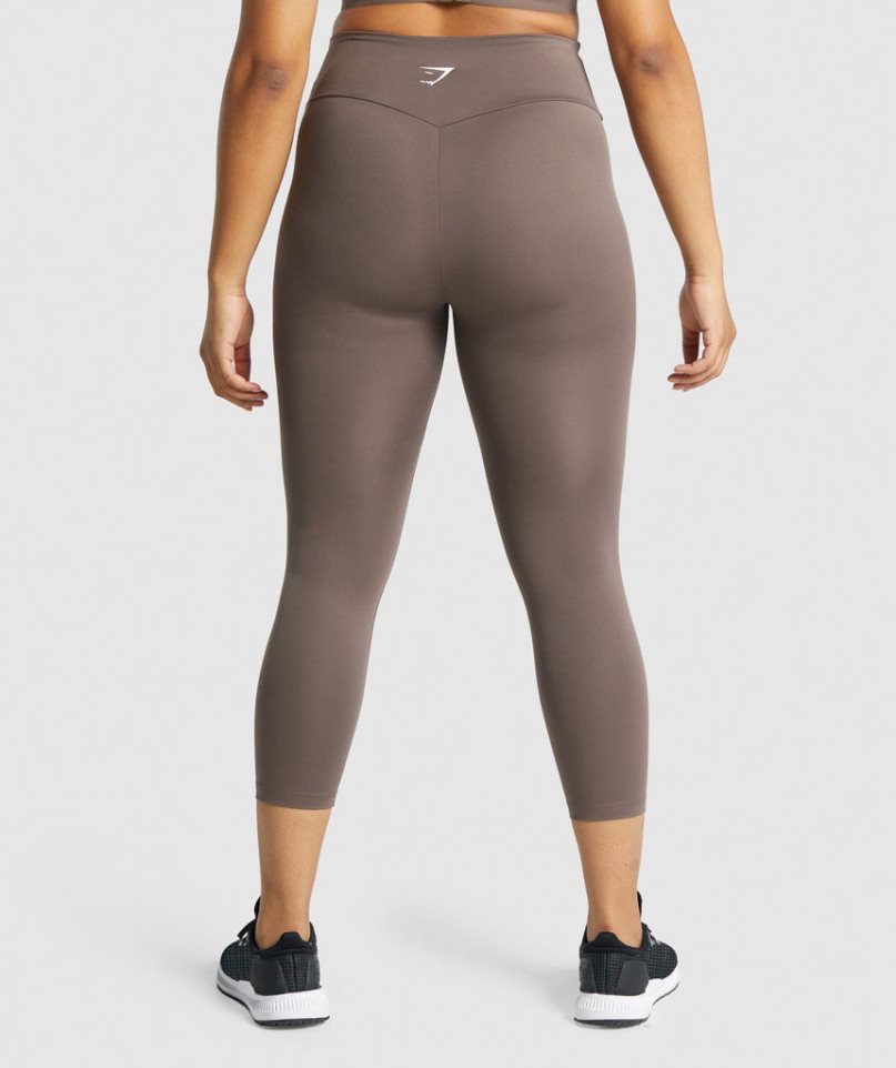 Women's Gymshark Training 7/8 Leggings Brown | CA 3867N0